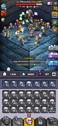 Idle Hell Miner: Necro Merge screenshot 3