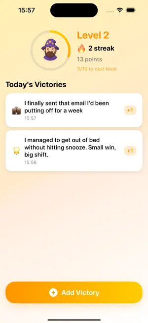 Victory – Daily Wins Journal screenshot 2