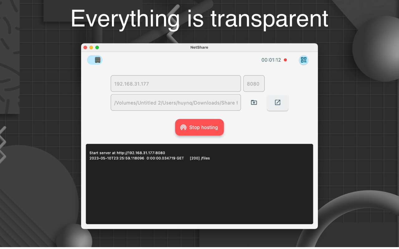 NetShare - share file in local