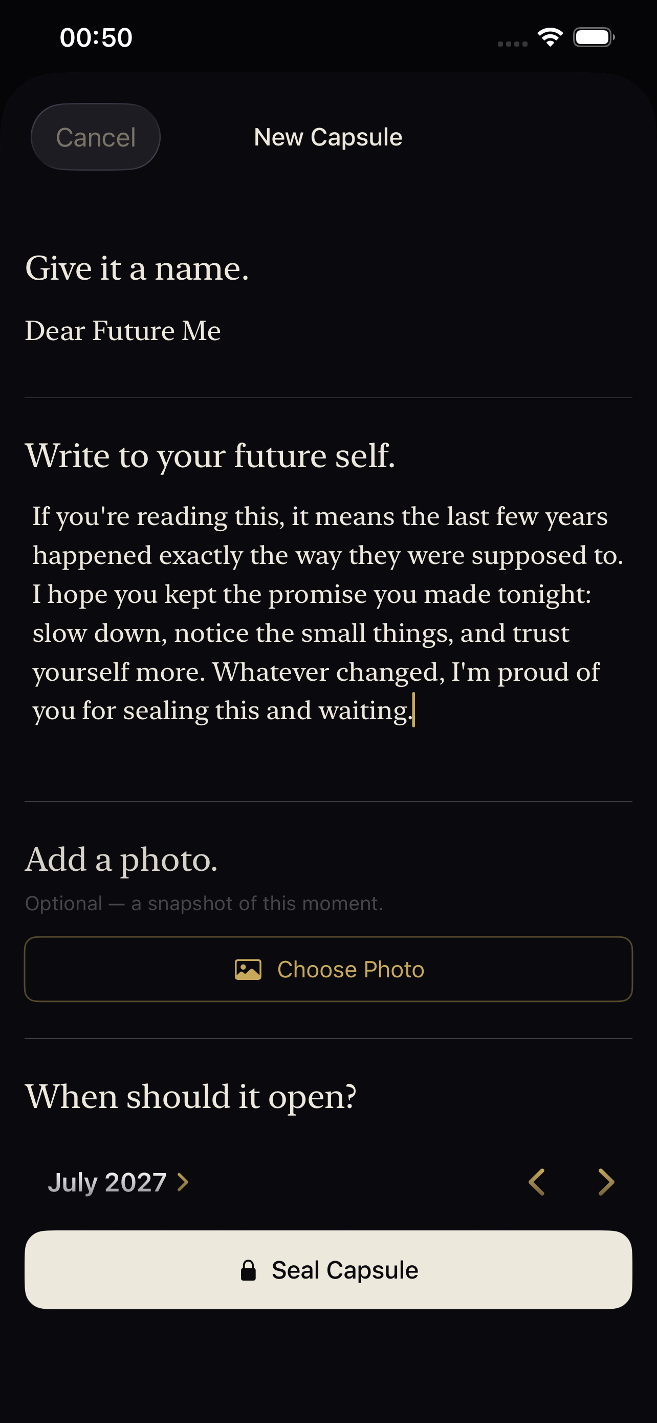Future Me — Time Capsule screenshot 4