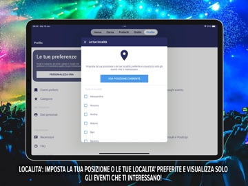 TicketOne: Biglietti eventi iPad screenshot 6