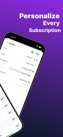Subscription Tracker: Roster Screenshot 5 of 8