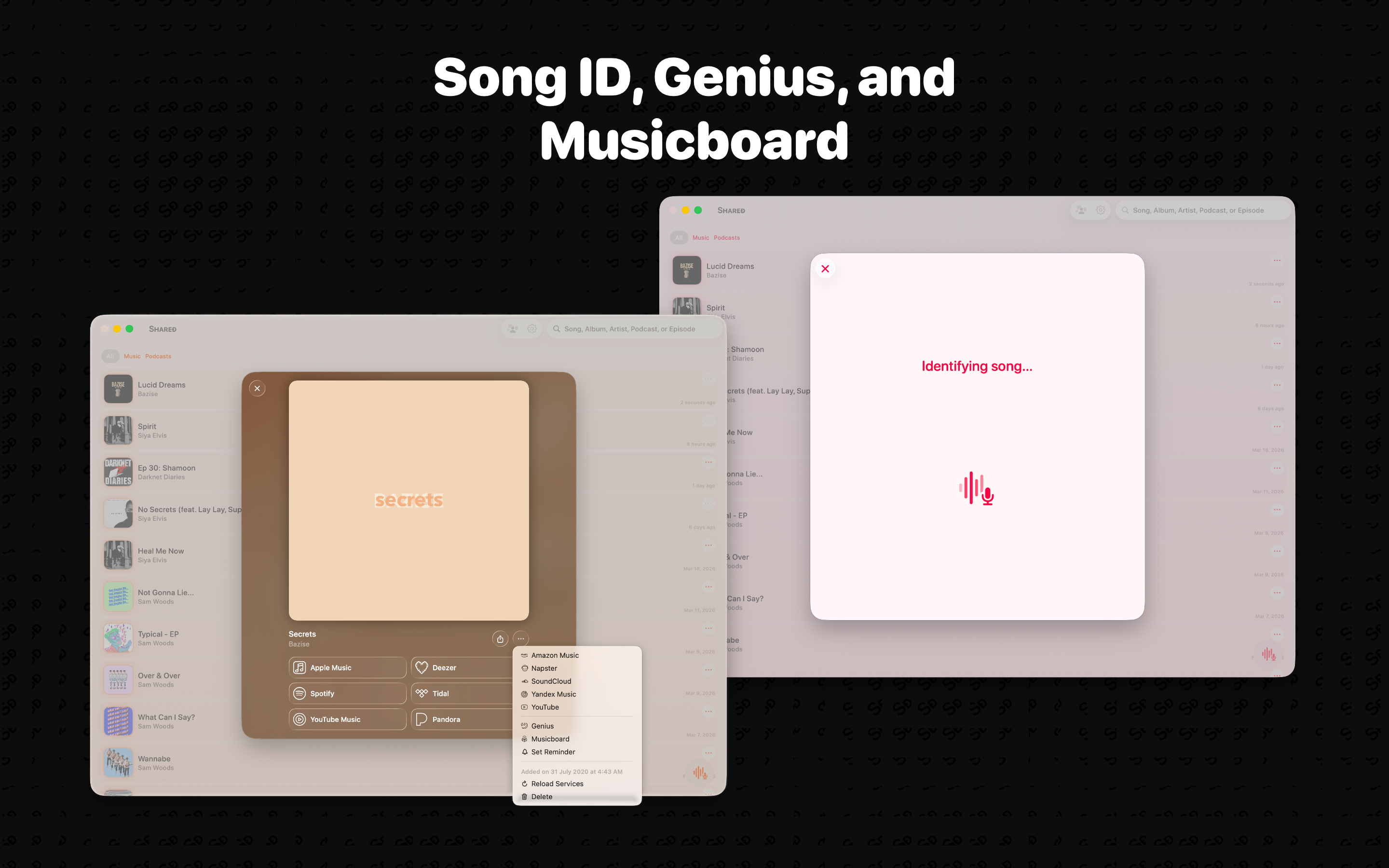 Shared: Music and Podcasts