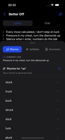 verselab: AI lyrics writer screenshot