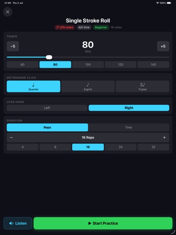 Rudimentalist iPad screenshot