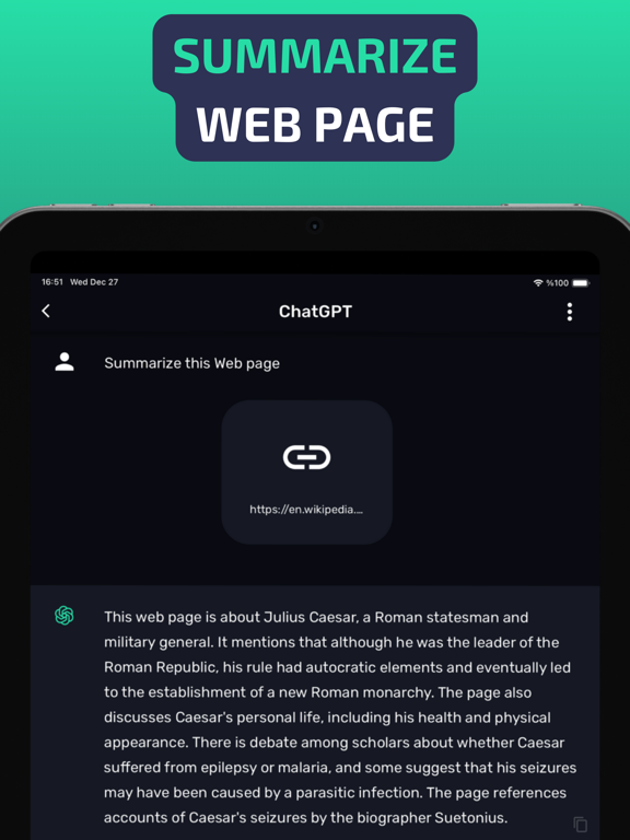 AI Chatbot & Assistant: Evo iPad screenshot 5 - Productivity app