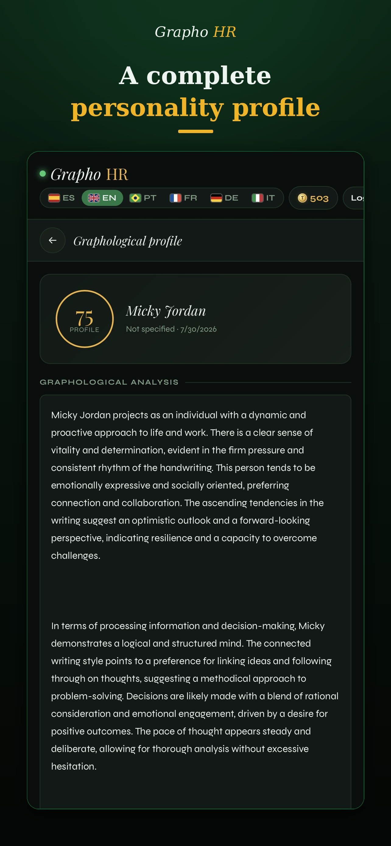 GraphoHR screenshot 2