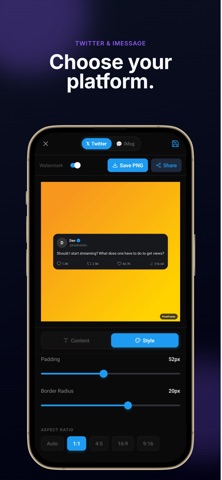Postframe iPhone screenshot