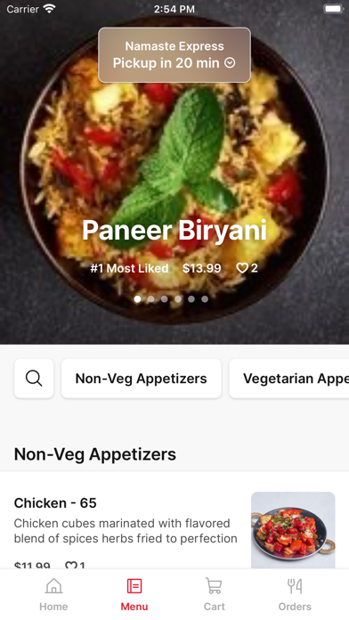 NamasteXP iPhone screenshot 2 - Food & Drink app