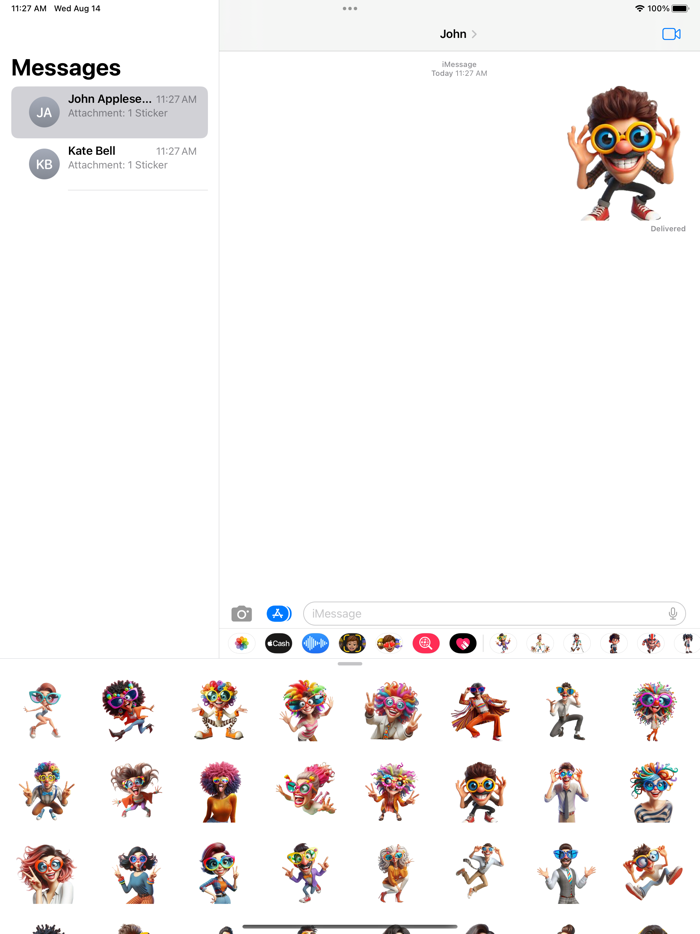 Goofy Glasses Stickers