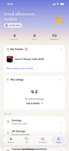 Reticket iPhone screenshot