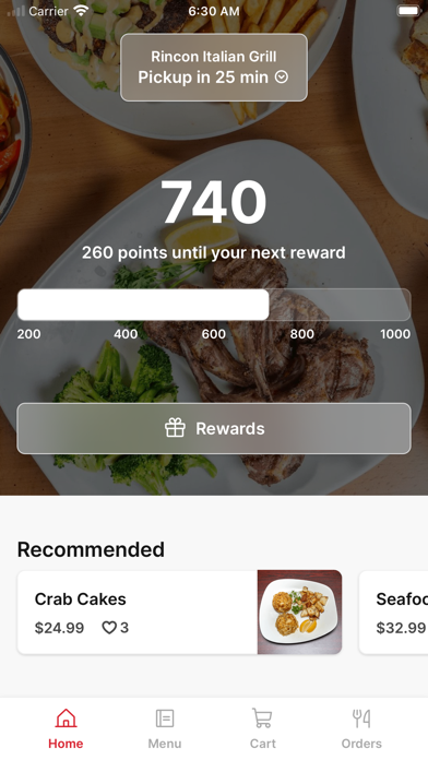 Rincon Italian Grill iPhone screenshot 1 - Food & Drink app