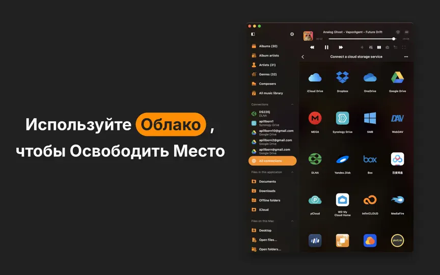 Скриншот Flacbox на iPhone 7