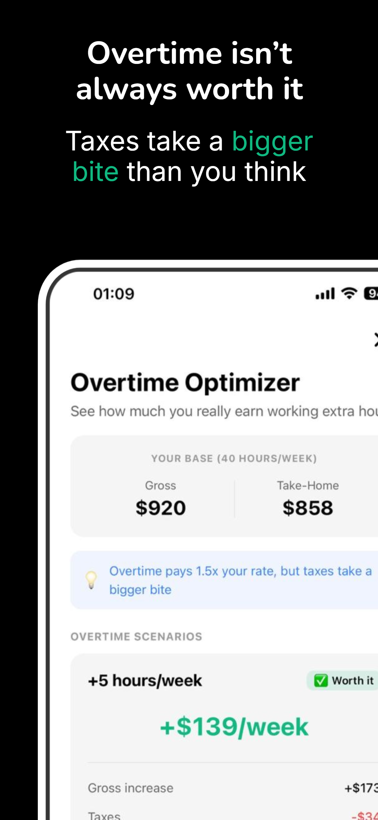 Work Hours & Paycheck Calc screenshot 3