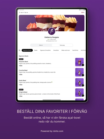 OAKBERRY Açaí iPad screenshot 2