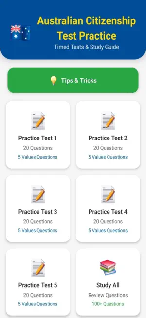 AU Citizenship Test Prep 2026 screenshot 1