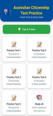 AU Citizenship Test Prep 2026 screenshot