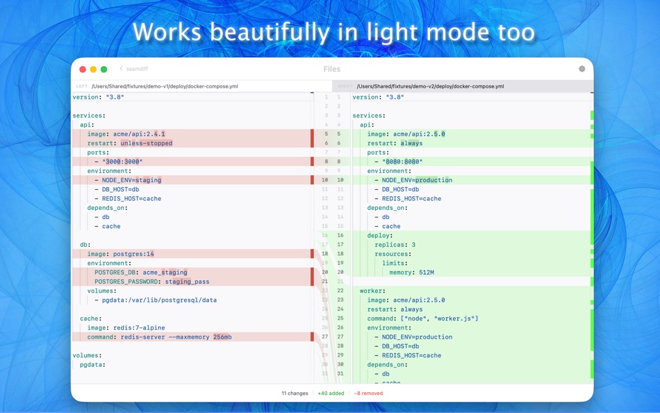 #7. SeamDiff (macOS) Por: Ihor Kuzyk