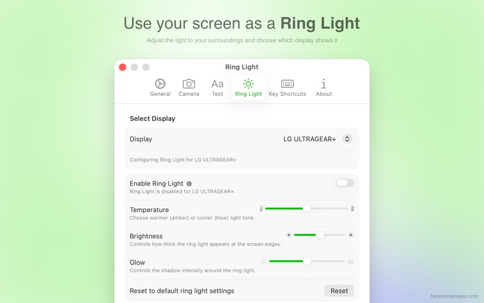 #7. FaceScreen - Desktop Camera (macOS) โดย: Ram Patra