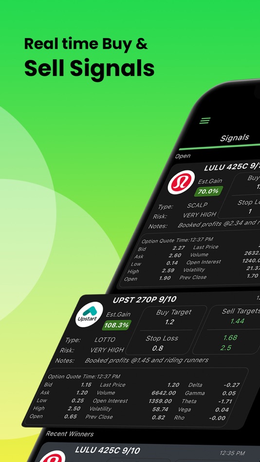 #1. Option Signals - Live Alerts (iOS) 由: ANI Trading Real Time Stocks Options Crypto and Penny Trade Alert & Signal Advisory
