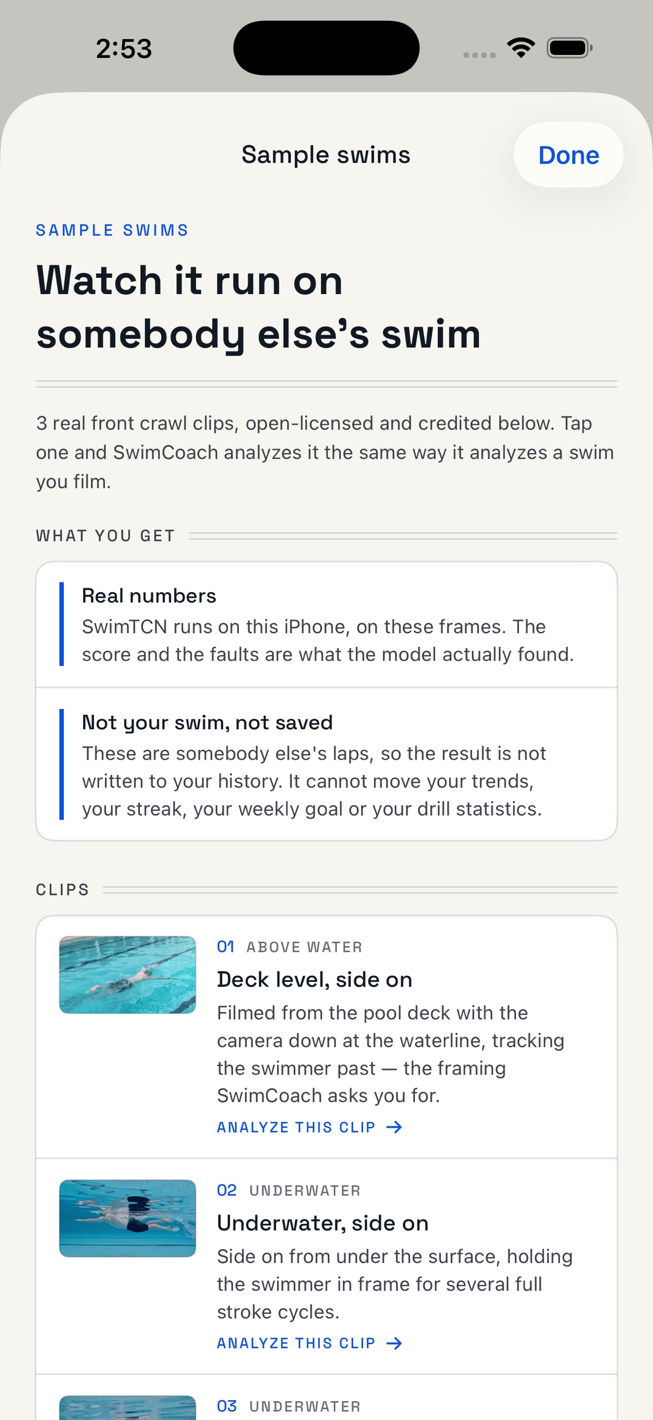 Screenshot 4 of SwimCoach: Stroke Analysis