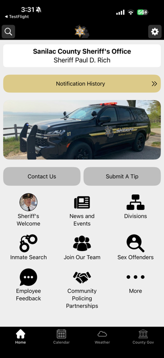 Sanilac County Sheriffs Office Screenshot 1 of 3