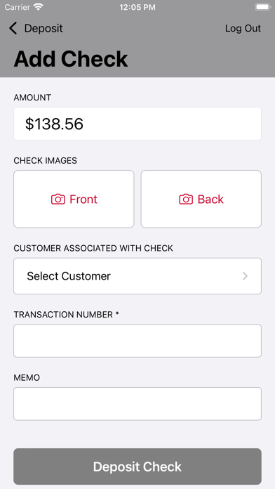 Victory Bank Business Deposit Screenshot