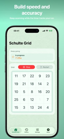 Schulte Grid - Printable Screenshot 2 of 5