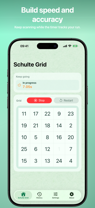 Schulte Grid - Printable Screenshot 2 of 5