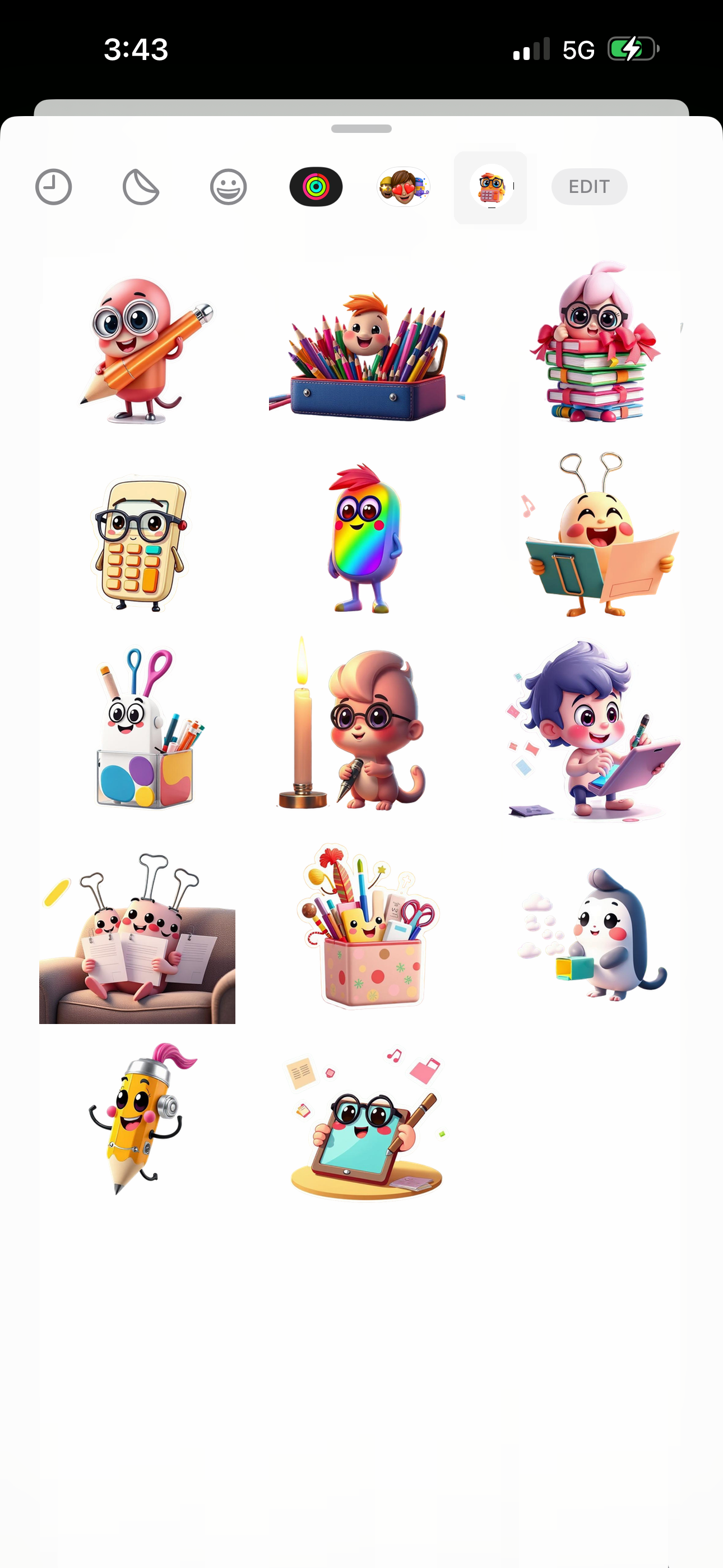 New School Supplies Stickers screenshot 3