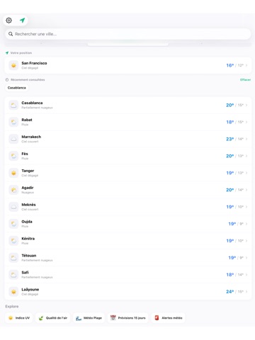 meteo maroc iPad screenshot