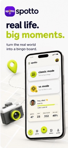 spotto - real life bingo IRL iPhone screenshot