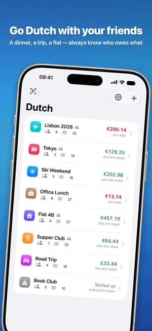 Dutch: Track Shared Expenses screenshot 1
