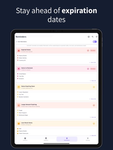 Burrow - Supply Tracker iPad screenshot