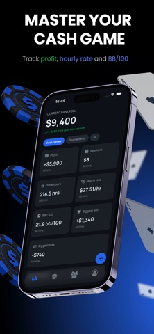 Stackly - You Poker Bankroll iPhone screenshot