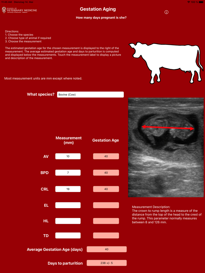 #1. Gestation Aging (iOS) 由: University of Wisconsin - Madison School of Veterinary Medicine