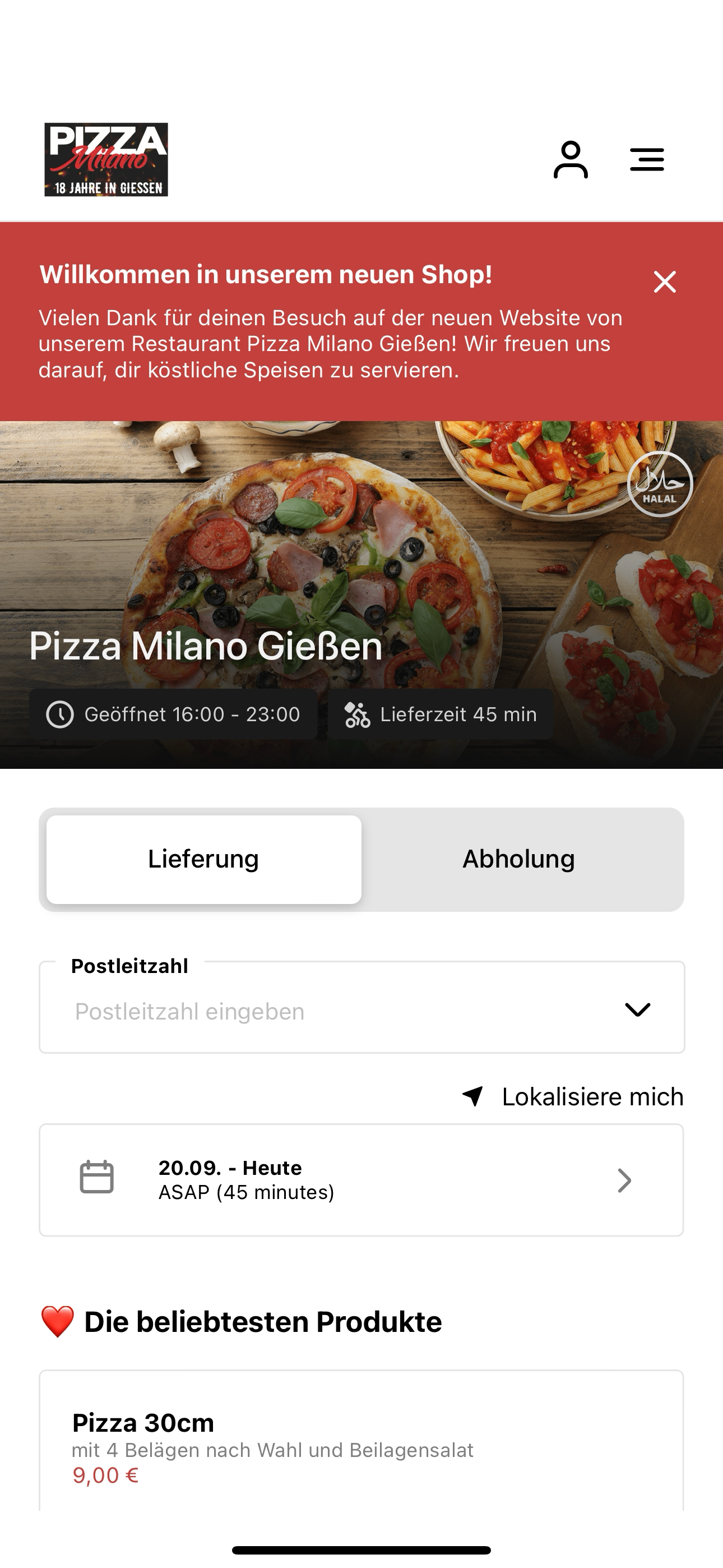 Pizza Milano Gießen