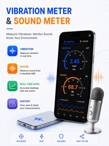 Vibration & Sound Meter iPad screenshot