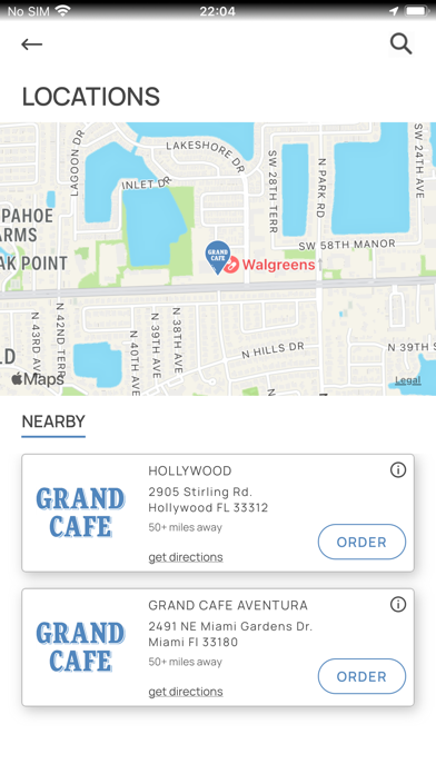 Grand Cafe iPhone screenshot 2 - Food & Drink app
