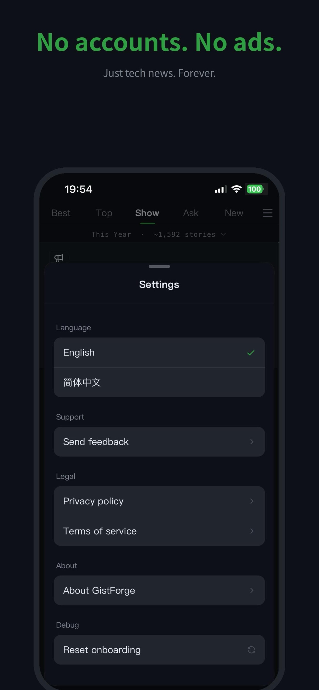 GistForge - Hacker News Reader screenshot 6