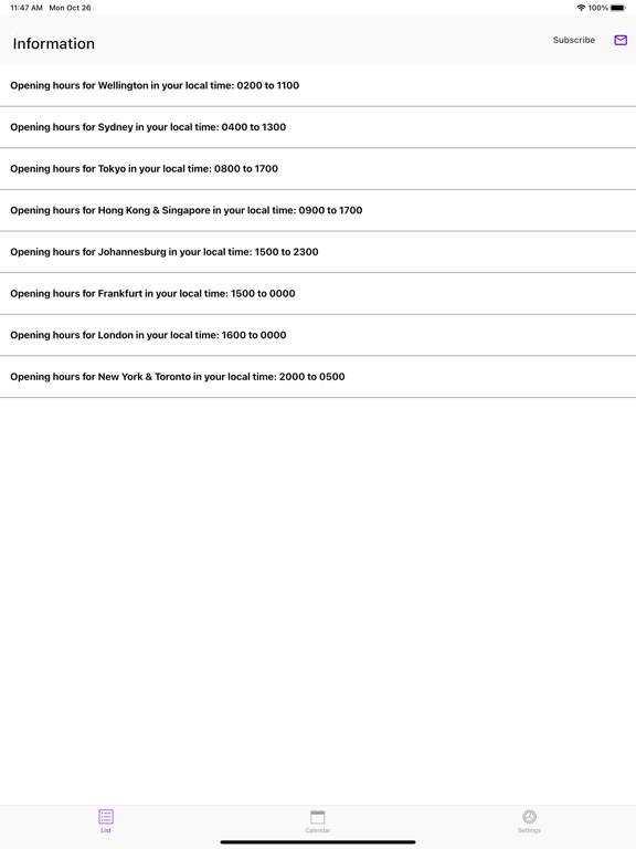 Screenshot #5 pour Easy Forex Hours