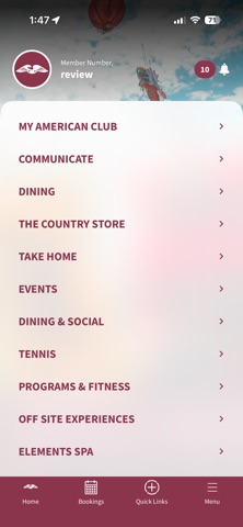 The American Club HK iPhone screenshot