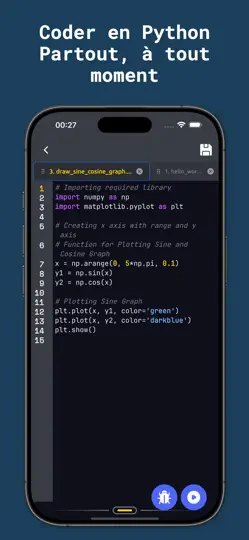 Capture d'écran de Python Coding Editor 3 IDE App sur iPhone 2