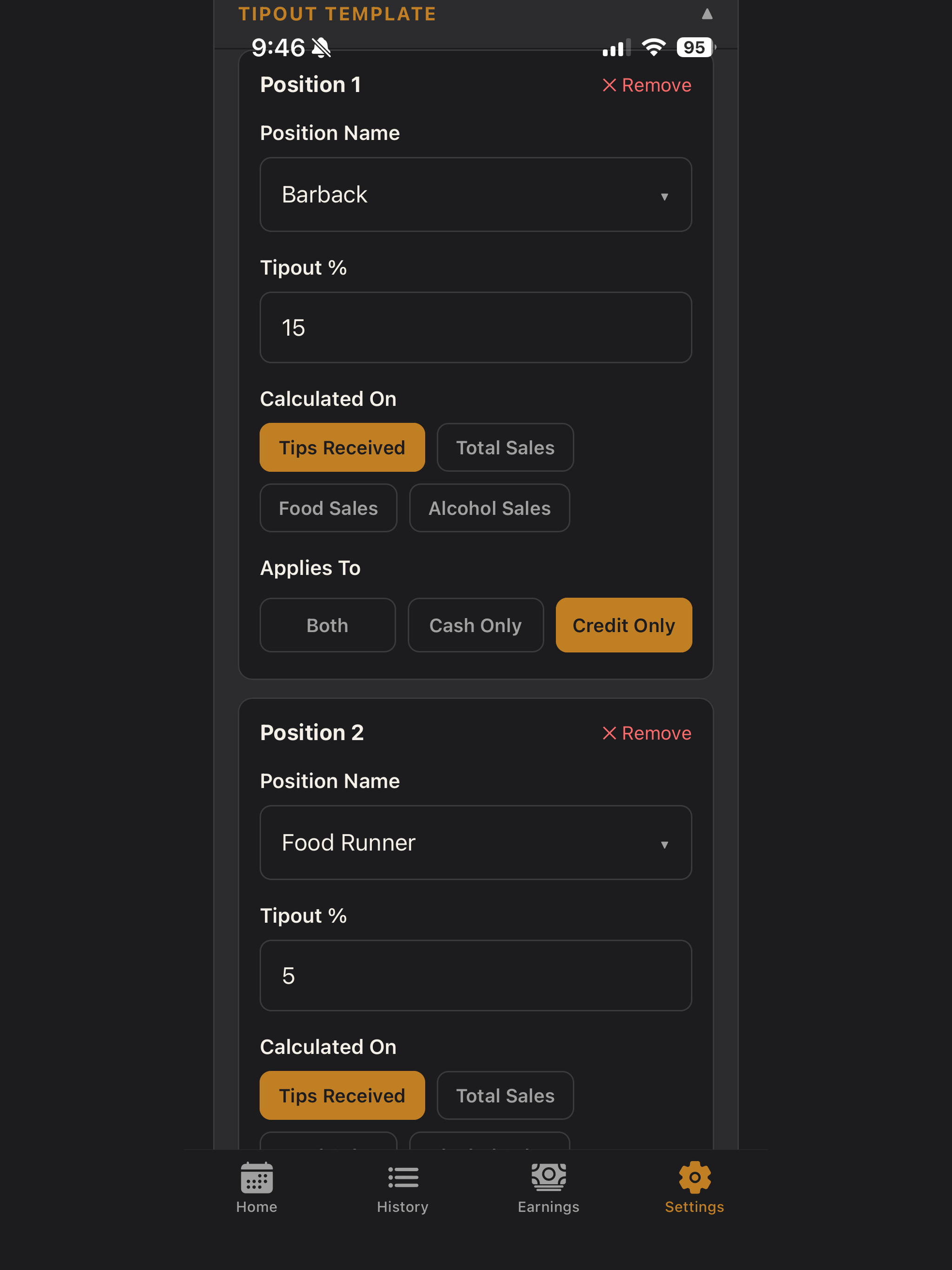 TipTrackr: FoH Tip Tracking screenshot 14