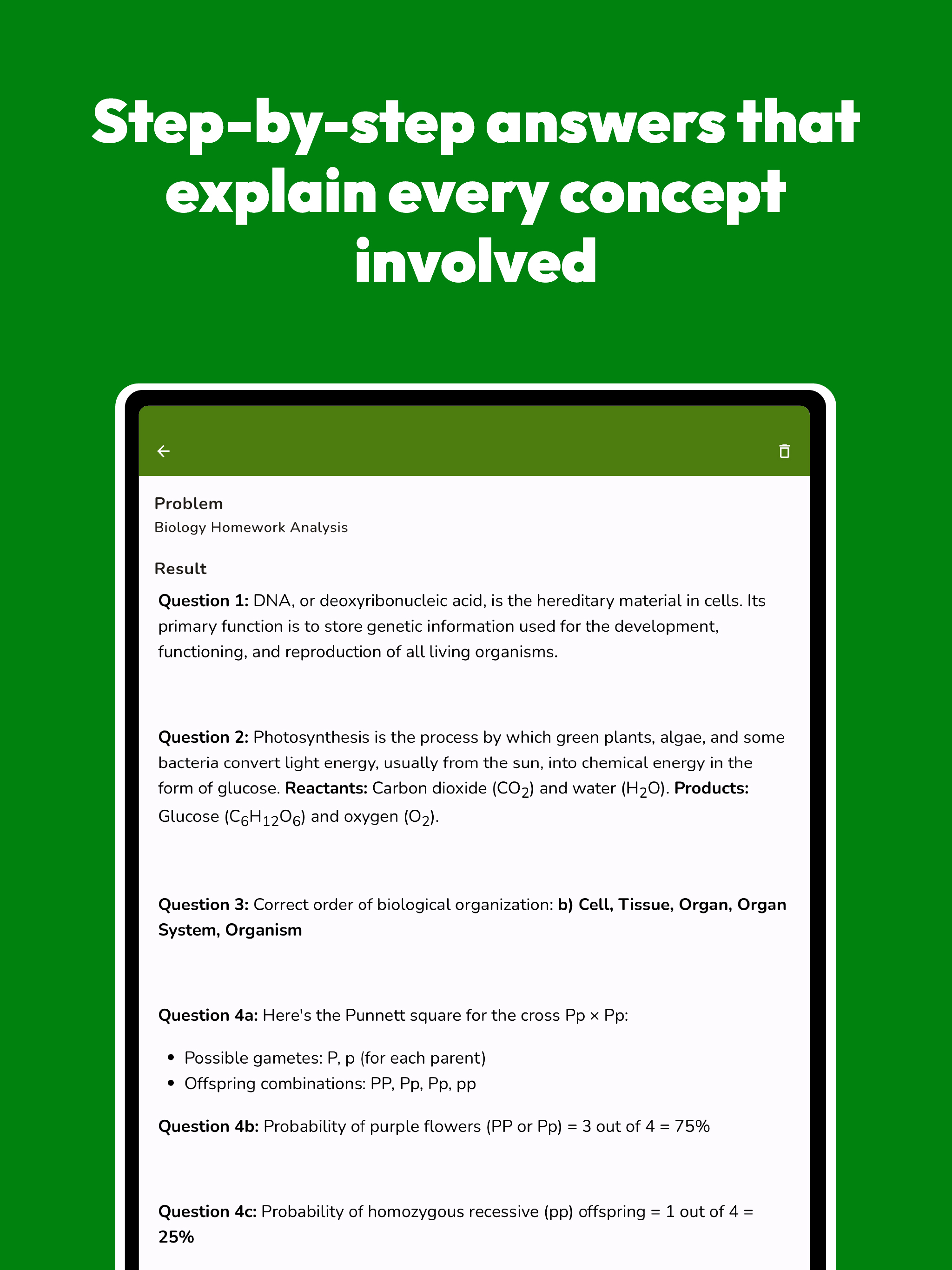 Biology Homework Helper AI