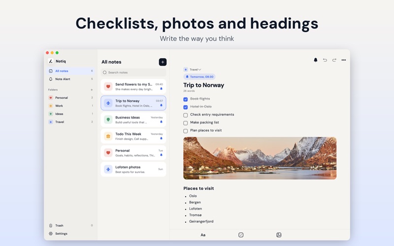 Notiq: Notes & Reminders screenshot 6