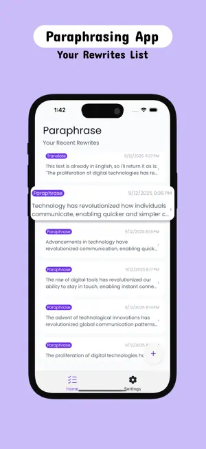 Paraphrase: reword & human ai screenshot 1
