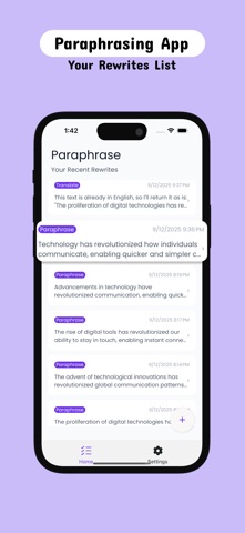 Paraphrase: reword & human ai screenshot