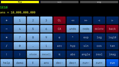 Calculator for Complex Field Screenshot