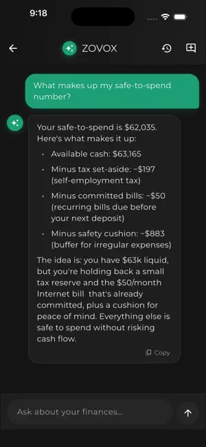 ZOVOX: Freelancer Finance screenshot 3